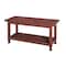 Alaterre Furniture Country Cottage Bench, Red Antique Finish ACCA03RA - alternate 1